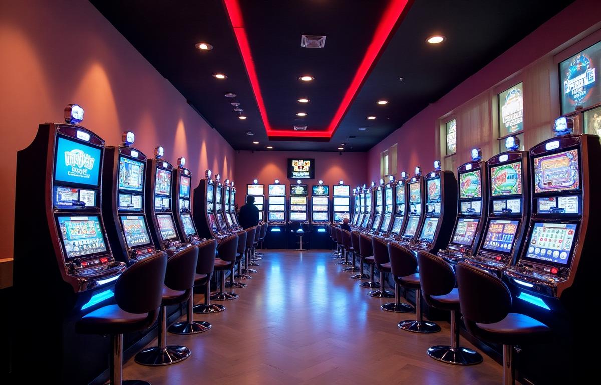 Modern slot hall interior in Madrid