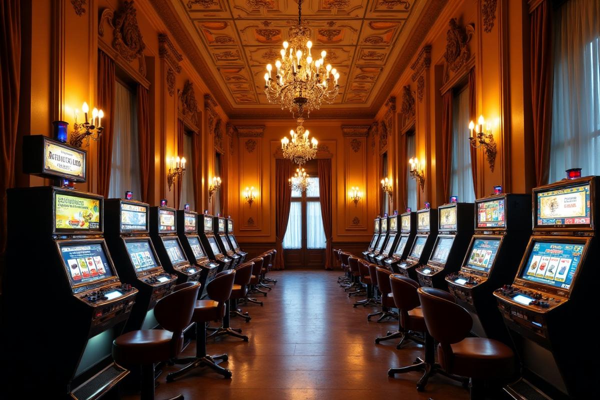 Historic interior and slots Barcelona Slot Lounge